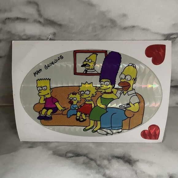 Vintage Lot of 6 The SIMPSONS Vending Machine Prism Stickers Bart Homer Marge - Picture 7 of 9